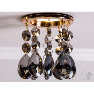 Точковий світильник із кришталевими підвісками Diasha 6042DGD-SM