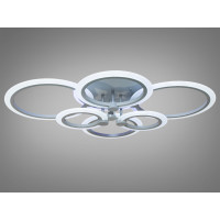 Стельова LED люстра з пультом, диммером та підсвічуванням, 105W, сіра Diasha A8022/6GRLED3colordimmer