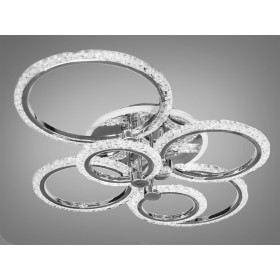 Стельова лед люстра з пультом, диммером, підсвічуванням, 125W, хром Diasha A8180/6HRLED3colordimmer