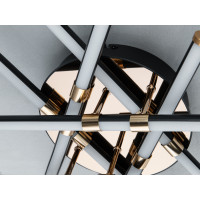 Стельова світлодіодна люстра MX7805 біла 75W три акрилові кільця Diasha SX1008/6BK