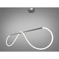 Якісна сучасна світлодіодна люстра шланг потужністю 15 Вт, срібного кольору Diasha Y2101-L1200CH