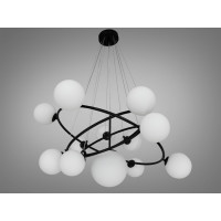 Стильна підвісна люстра в стилі Loft - "Бульбашки", 13 ламп, чорна Diasha LQ7048/13ABK