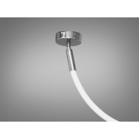 Модна підвісна світлодіодна люстра Шланг, 17 Вт, хром Diasha SY9610-1500CH