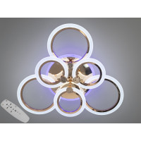 Стельова люстра з пультом, диммером і LED підсвічуванням, 110W, хром Diasha AD8022/3+3GLED3colordimmer Стельова люстра з пультом, диммером і LED підсвічуванням, 110W, хром Diasha AD8022/3+3GLED3colordimmer