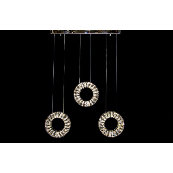 Подвесная светодиодная люстра кольца с хрусталем в стиле модерн Linisoln 7270-10 AF