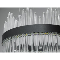 Красива підвісна кришталева світлодіодна люстра, 90 Вт, чорна Diasha 839/400PB