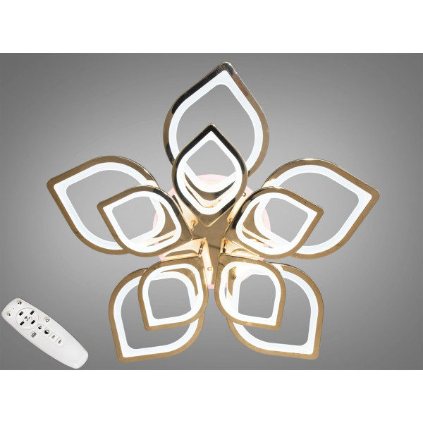 Декоративна лед люстра в спальню з диммером, підсвічуванням, 185 Вт Diasha 8073/5+5GLED3colordimmer