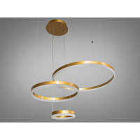 Світлодіодна підвісна люстра з комбінованим освітленням, 90Вт, золото Diasha D2485-600+400+200G