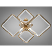 Світлодіодна пристельова люстра з регулюванням яскравості, 72W, золото Diasha 8060/2+2G