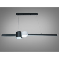 Подовжена LED люстра в сучасному стилі, колір білий, 50W Diasha TM334B/800BK