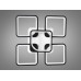 Светодиодная люстра Diasha 8060/4+1BK LED 3color dimmer