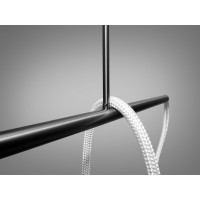 LED люстра над столом 32W чорний хром Diasha 9752-L1200BHR