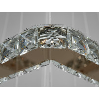 Справжня перлина сучасного дизайну, підвісна LED люстра з кришталю, 55W Diasha 7262W/400+280+160G