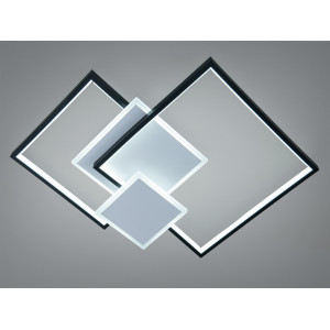 Світлодіодна люстра стельова Diasha MX2250-2WH+BK білий чорний геометричний дизайн акрил Diasha MX2250/2WH+BK