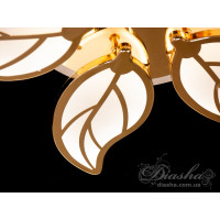 Світлодіодна люстра смарт світильник з пультом dimmer, 105W, золото Diasha 8028/6GLED3colordimmer