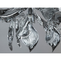 Люстра в стиле прованс в зал на 12 ламп, хром Diasha 7229-7CHR