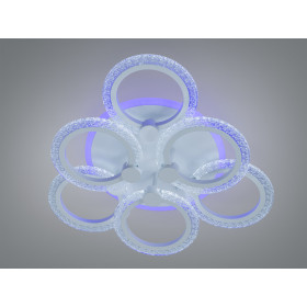 Люстра стельова LED Diasha біла 6 кілець 74W димер Diasha A8180/3+3WHLED3colordimmer