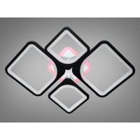 Потолочная светодиодная люстра с пультом и подсветкой Diasha 8060/2+2BK LED 3color dimmer 