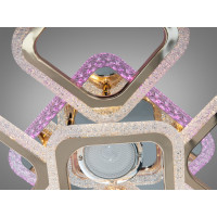 Стельова люстра з диммером, підсвічуванням і MP3, 150W Diasha J618/4+1HR+GMP3LED3colordimmer