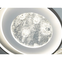 Світлодіодна стельова люстра чорна 90 Вт до 15 м² Diasha 2570-C