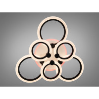 Стельова LED люстра з пультом та підсвічуванням, 82W, чорна Diasha AD8022/3+3BKLED3colordimmer