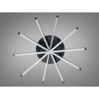 Стельова світлодіодна люстра чорна 70W 5 модулів Diasha SX813/5BK