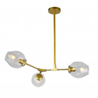 Люстра лофт молекула на три лампы Levistella 752L7731-3 GD+CL