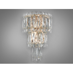 Вишуканий золотий настінний світильник з кришталю Diasha 310-BGD