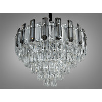 Вражаюча підвісна кришталева люстра у вітальню на 11 ламп, хром Diasha 2022/600CH