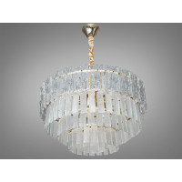 Хрустальная люстра в зал 9 ламп до 35 квадратов золото Diasha 303-550SG