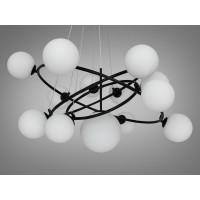 Стильна підвісна люстра в стилі Loft - "Бульбашки", 13 ламп, чорна Diasha LQ7048/13ABK