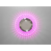 Кришталевий точковий світильник з вбудованою світлодіодною підсвіткою Diasha 7760SWH+PK