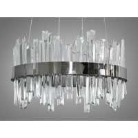 Шикарна підвісна кришталева світлодіодна люстра на кухню, 90 Вт, хром Diasha 836/400CH