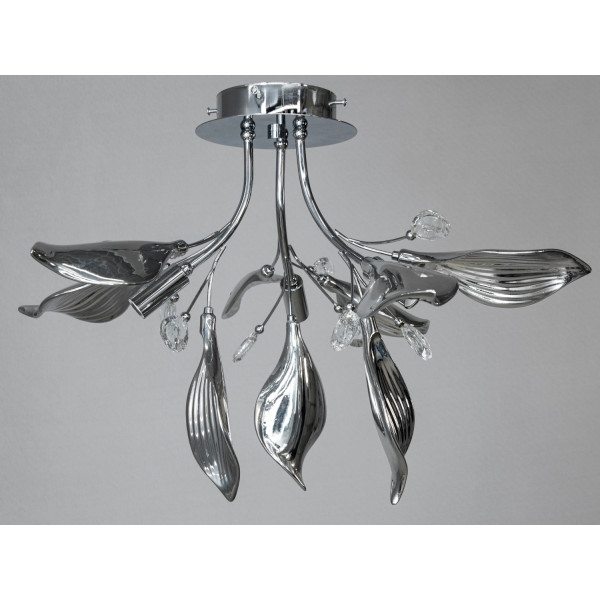 Модна підвісна керамічна люстра в вітальню, 3 лампи, золото Diasha 7229-3CHR