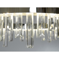 Красива підвісна кришталева led люстра класика для зали, 105 Вт, хром Diasha 836/500CH