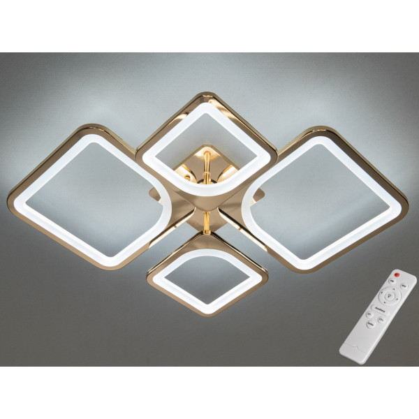 Світлодіодна пристельова люстра з регулюванням яскравості, 72W, золото Diasha 8060/2+2G Світлодіодна пристельова люстра з регулюванням яскравості, 72W, золото Diasha 8060/2+2G
