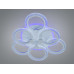 Люстра стельова LED Diasha біла 6 кілець 74W димер Diasha A8180/3+3WHLED3colordimmer