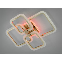 Плоска світлодіодна люстра з пультом, диммером, підсвіткою, 70W Diasha A8208/4GLED3colordimmer