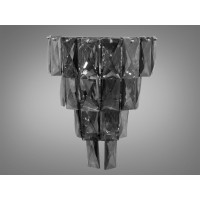 Класичне бра з кришталю на 3 лампи, чорного кольору Diasha 8009-1W-HR-BK Класичне бра з кришталю на 3 лампи, чорного кольору Diasha 8009-1W-HR-BK