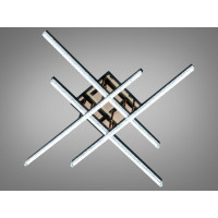Світлодіодна стельова люстра чорна 60Вт до 10м² Diasha SX1010/4BK