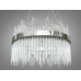 Підвісна кришталева світлодіодна люстра в спальню, 30 Вт, хром Diasha Q802/500CH