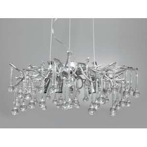 Якісна кришталева люстра на 6 ламп, колір хром Diasha 607-450CH