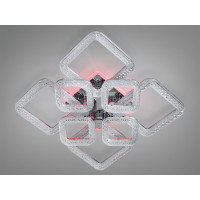 Світлодіодна люстра Серія Квадрати хром 130W з пультом Diasha 2205/4+4HRLED3colordimmer