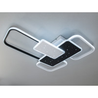 Стельова LED люстра з ефектом зоряного неба, 105Вт, білий+чорний Diasha 2449WH+BKdimmer