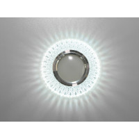 Кришталевий точковий світильник з вбудованою світлодіодною підсвіткою Diasha 7760SWH+PK