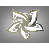 Світлодіодна акрилова люстра з пультом та підсвічуванням, 75 Вт, хром Diasha 8146/5HRLED3colordimmer