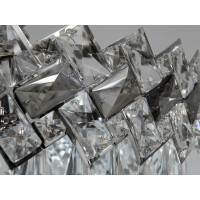 Захоплююча підвісна кришталева люстра в зал, 11 ламп, хром Diasha 6309-500CH