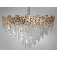Хрустальная люстра в зал 18 ламп золото Diasha D888-800G