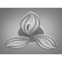 Стельова діодна люстра з пультом, диммером і підсвічуванням, 70W, сіра Diasha 8092/3GRLED3colordimmer