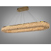 Люстра підвісна LED кришталева золото 84 Вт овал Diasha 7932/1000x300S-gold